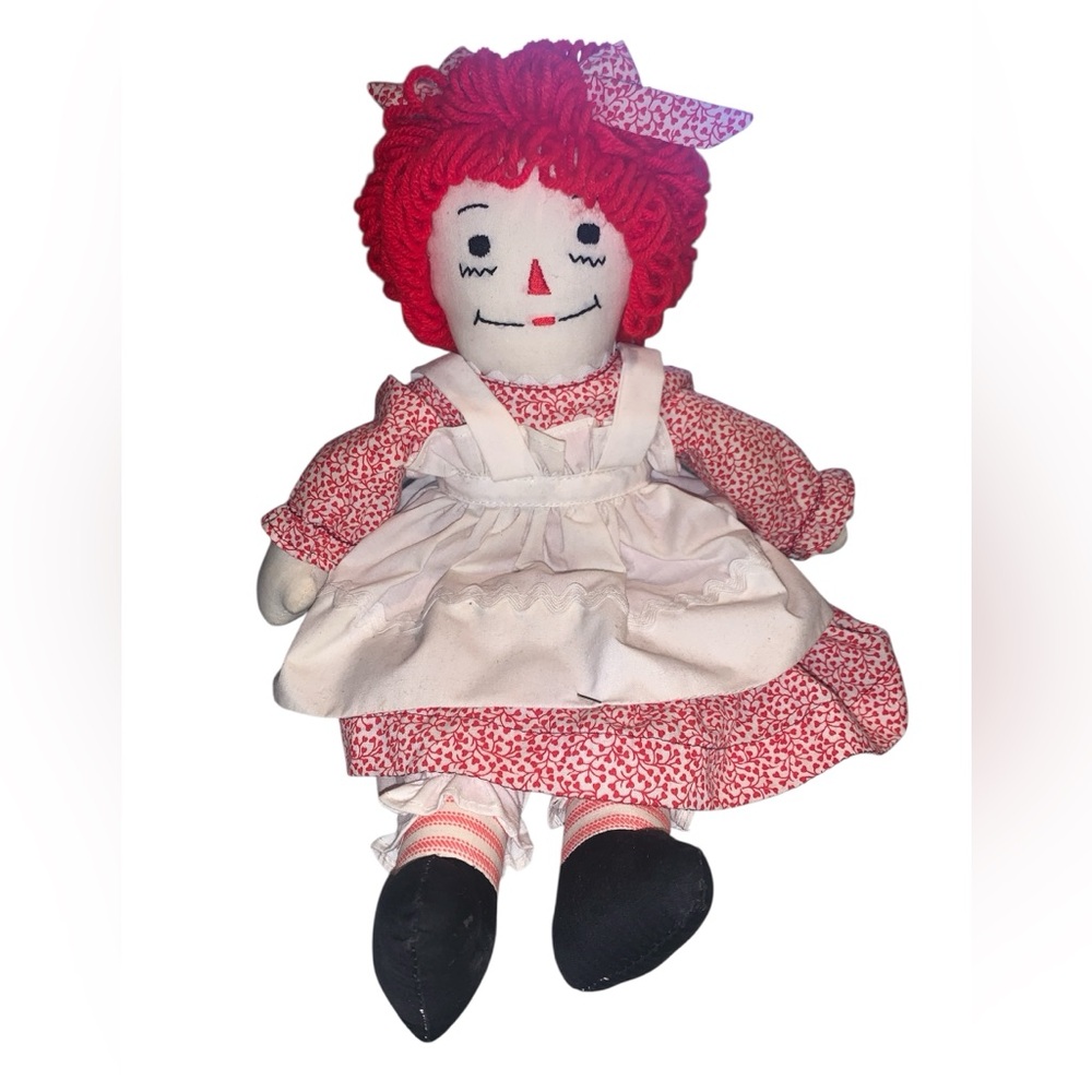 Handmade Adorable Red-Haired Rag Doll with handmade clothes, Annabelle Halloween